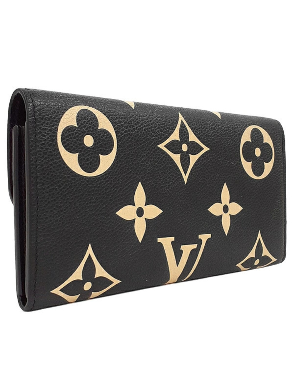 Louis Vuitton Monogram Empreinte fold Emilie Portefeuille Bicolor Bi Long Brown